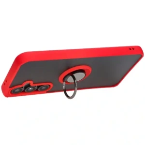 Hurtownia GSM - Bizon Case Hybrid Ring Samsung Galaxy S24 FE rauchig mit einem roten Rahmen - BIZ6555 - {ean13} - Hurt