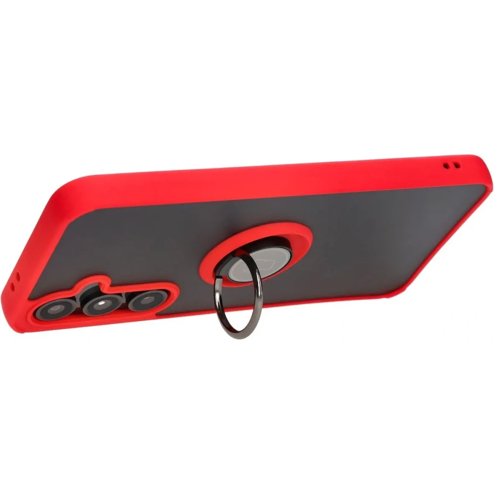 Hurtownia GSM - Bizon Case Hybrid Ring Samsung Galaxy S24 FE rauchig mit einem roten Rahmen - BIZ6555 - {ean13} - Hurt