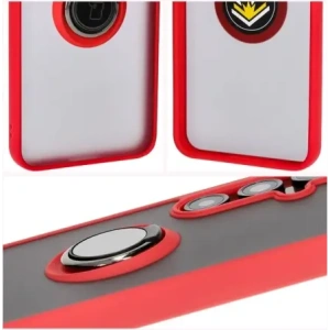 Hurtownia GSM - Bizon Case Hybrid Ring Samsung Galaxy S24 FE rauchig mit einem roten Rahmen - BIZ6555 - {ean13} - Hurt