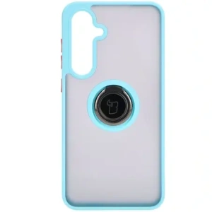 Hurtownia GSM - Bizon Case Hybrid Ring Samsung Galaxy S24 FE fumuriu cu un cadru albastru deschis - BIZ6556 - {ean13} - Hurt