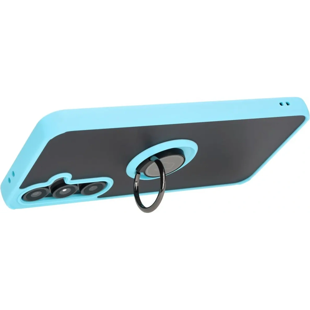 Hurtownia GSM - Bizon Case Hybrid Ring Samsung Galaxy S24 FE rauchig mit einem hellblauen Rahmen - BIZ6556 - {ean13} - Hurt