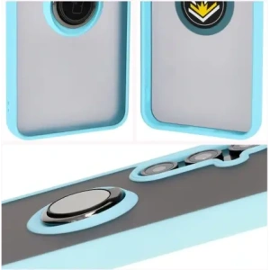 Hurtownia GSM - Bizon Case Hybrid Ring Samsung Galaxy S24 FE rauchig mit einem hellblauen Rahmen - BIZ6556 - {ean13} - Hurt