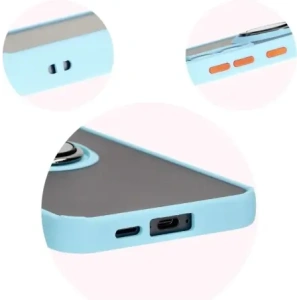 Hurtownia GSM - Bizon Case Hybrid Ring Samsung Galaxy S24 FE rauchig mit einem hellblauen Rahmen - BIZ6556 - {ean13} - Hurt