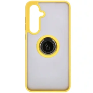 Hurtownia GSM - Bizon Case Hybrid Ring Samsung Galaxy S24 FE rauchig mit einem gelben Rahmen - BIZ6557 - {ean13} - Hurt