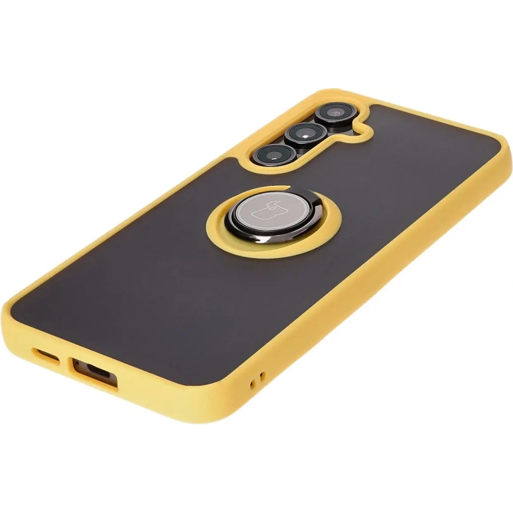 Hurtownia GSM - Bizon Case Hybrid Ring Samsung Galaxy S24 FE rauchig mit einem gelben Rahmen - BIZ6557 - {ean13} - Hurt