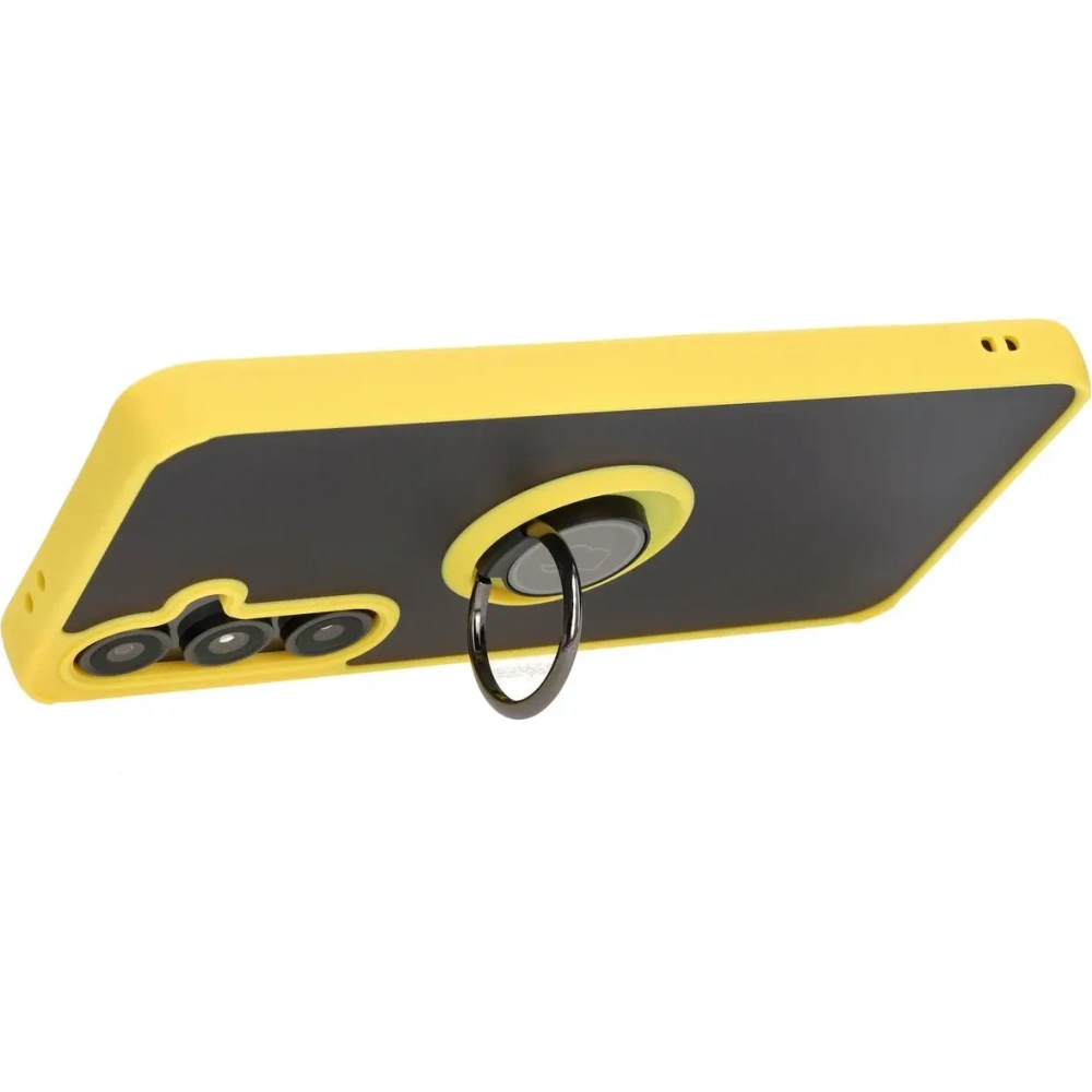 Hurtownia GSM - Bizon Case Hybrid Ring Samsung Galaxy S24 FE rauchig mit einem gelben Rahmen - BIZ6557 - {ean13} - Hurt
