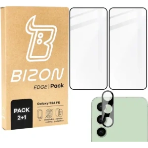 Hurtownia GSM - Bizon Edge 2x sticlă de protecție temperată cu ramă + sticlă pentru cameră Samsung Galaxy S24 FE - BIZ6558 - {ean13} - Hurt