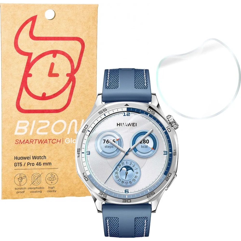 Hurtownia GSM - Bizon Glass Watch Hydrogel Huawei Watch GT 5 / GT 5 Pro 46 mm [2 PACK] - BIZ6562 - {ean13} - Hurt
