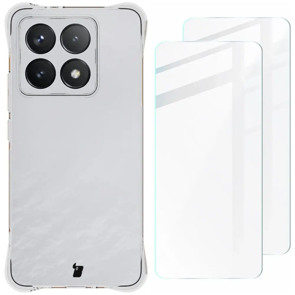 Hurtownia GSM - Etui + 2x sklo na obraz Bizon Case Clear Pack do Xiaomi 14T průhledné - BIZ6564 - {ean13} - Hurt