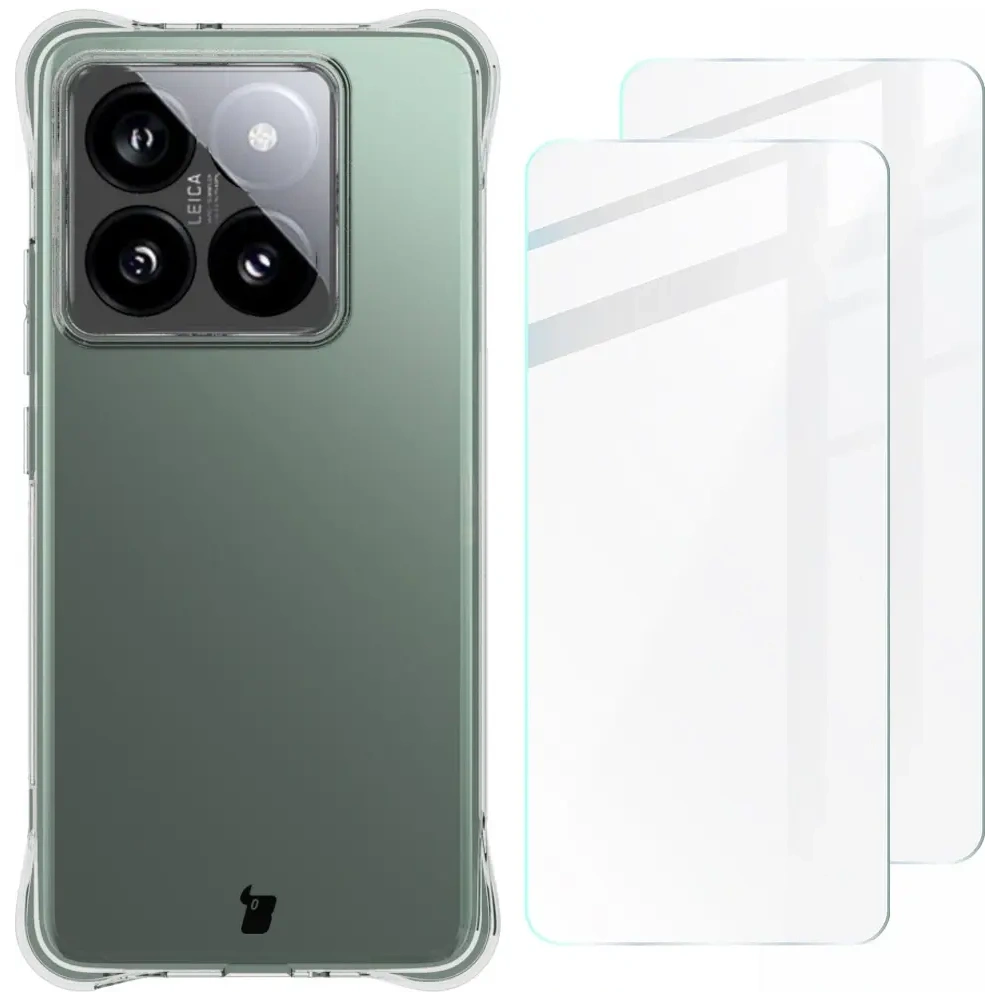 Hurtownia GSM - Etui + 2x sklo na displej Bizon Case Clear Pack pro Xiaomi 14T Pro transparentní - BIZ6565 - {ean13} - Hurt