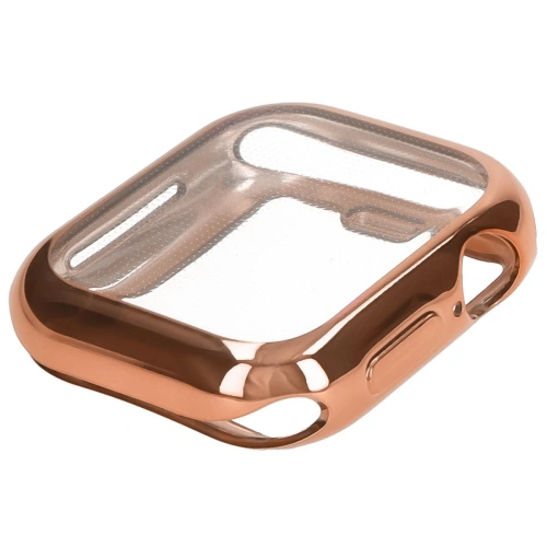 Etui z osłoną ekranu Bizon Case Watch Felipe do Apple Watch 10 / 11 42mm różowozłote