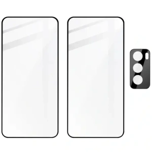 Hurtownia GSM - Bizon Edge 3D Csomag 2x edzett üveg kijelzőkerettel + kameraüveg Oppo Reno 12-hez - BIZ6571 - {ean13} - Hurt