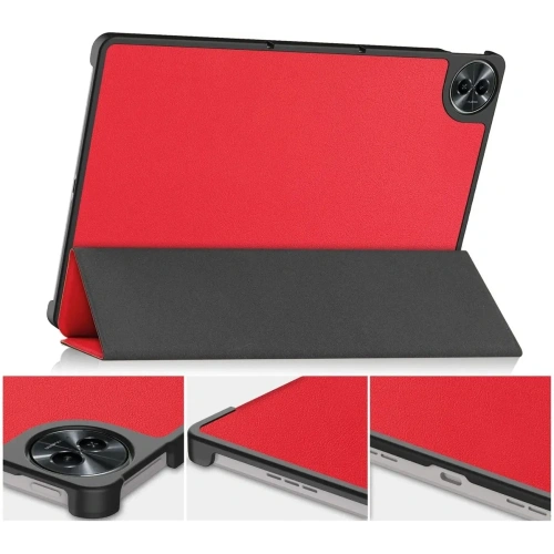 Etui z klapką Bizon Case Tab Croc do Realme Pad 2 11.5 czerwony