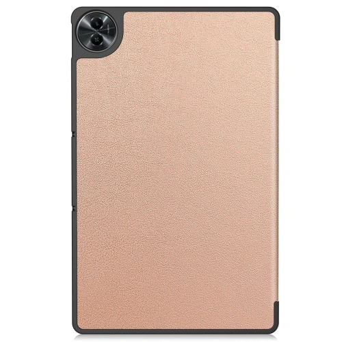 Etui z klapką Bizon Case Tab Croc do Realme Pad 2 11.5 różowozłoty