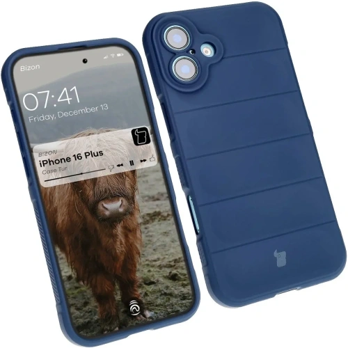 Pancerne etui Bizon Case Tur do Apple iPhone 16 Plus granatowe