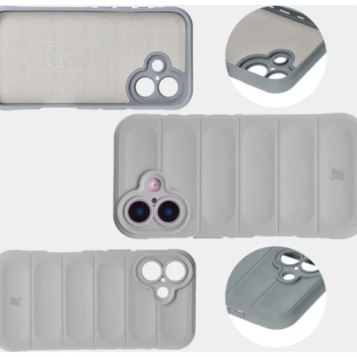 Pancerne etui Bizon Case Tur do Apple iPhone 16 Plus jasnoszare