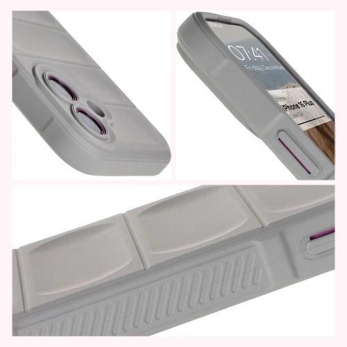 Pancerne etui Bizon Case Tur do Apple iPhone 16 Plus jasnoszare