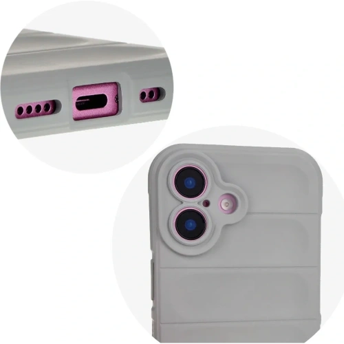 Pancerne etui Bizon Case Tur do Apple iPhone 16 Plus jasnoszare