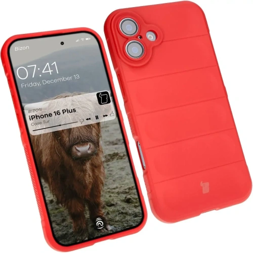 Pancerne etui Bizon Case Tur do Apple iPhone 16 Plus czerwone