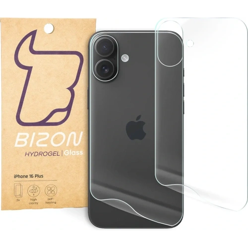 Folia hydrożelowa na tył Bizon Glass Hydrogel Apple iPhone 16 Plus [2 PACK]