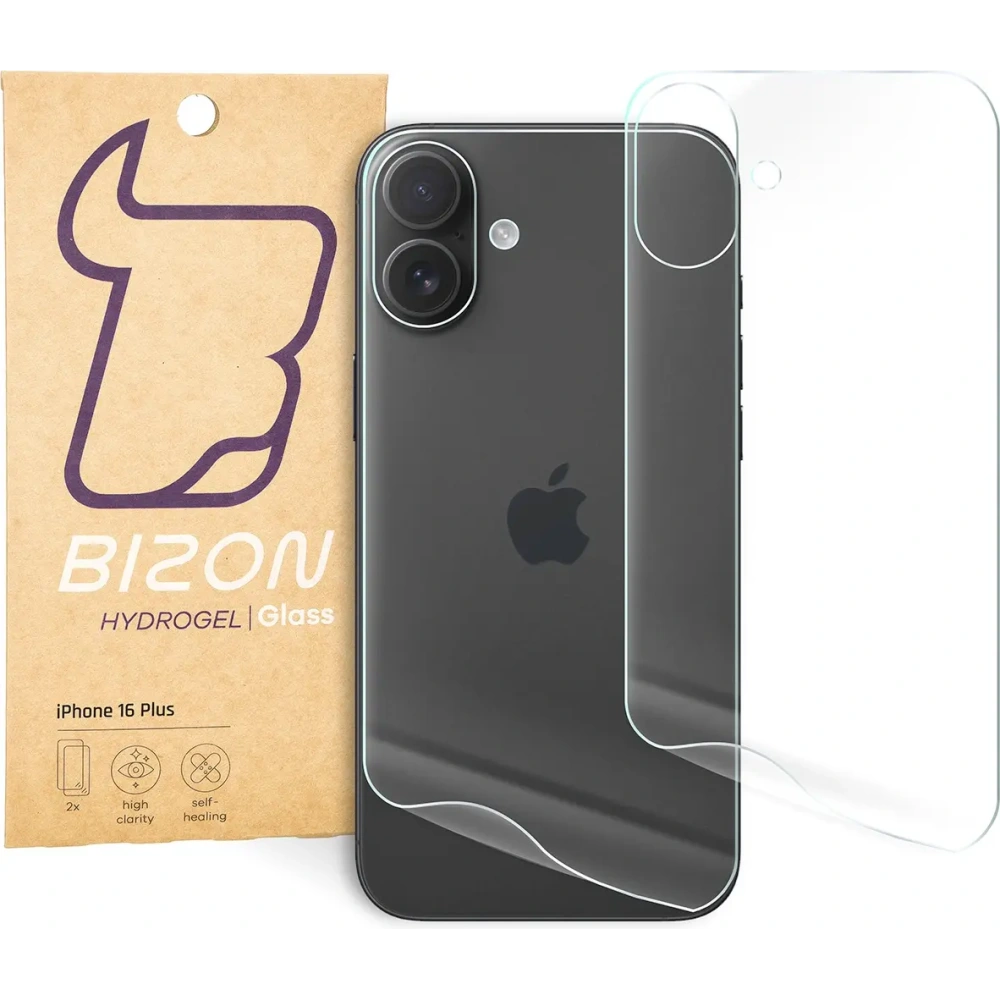 Hurtownia GSM - Folie hydrogelová na zadní stranu Bizon Glass Hydrogel Apple iPhone 16 Plus [2 PACK] - BIZ6594 - {ean13} - Hurt