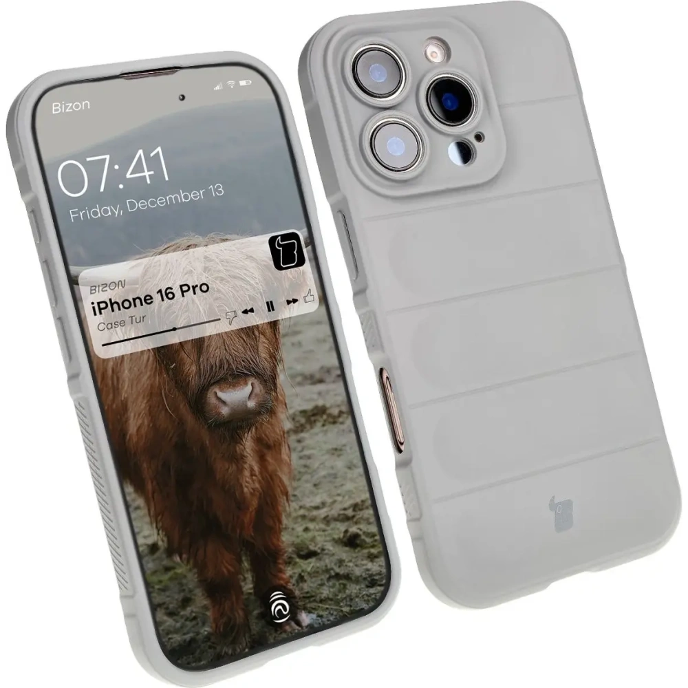 Hurtownia GSM - Pancerne etui Bizon Case Tur do Apple iPhone 16 Pro jasnoszare - BIZ6606 - {ean13} - Hurt