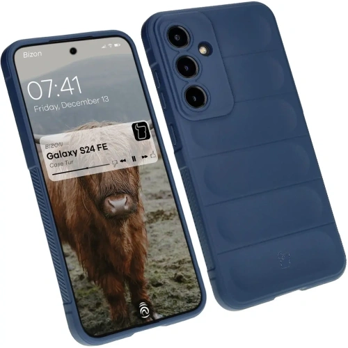Pancerne etui Bizon Case Tur do Samsung Galaxy S24 FE granatowe