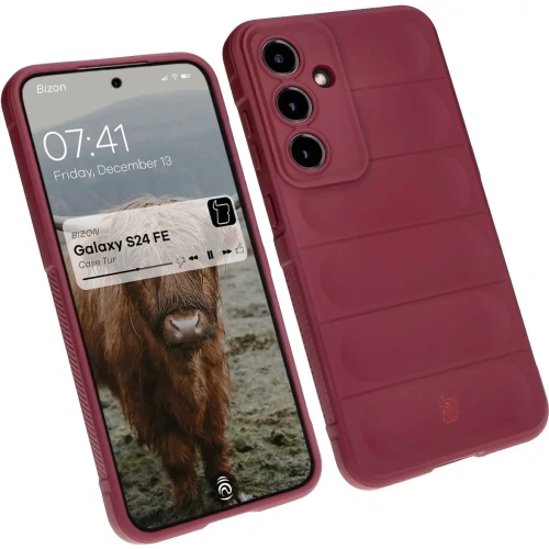 Pancerne etui Bizon Case Tur do Samsung Galaxy S24 FE ciemnofioletowe