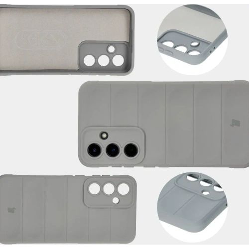 Pancerne etui Bizon Case Tur do Samsung Galaxy S24 FE jasnoszare