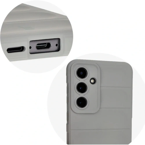 Pancerne etui Bizon Case Tur do Samsung Galaxy S24 FE jasnoszare