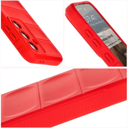 Pancerne etui Bizon Case Tur do Samsung Galaxy S24 FE czerwone