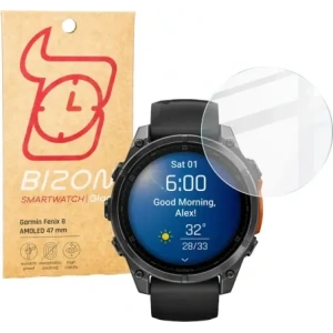 Wholesale Bizon Glass Watch Clear Garmin Fenix 8 AMOLED 47 mm - BIZ6624 - {ean13} - Hurt