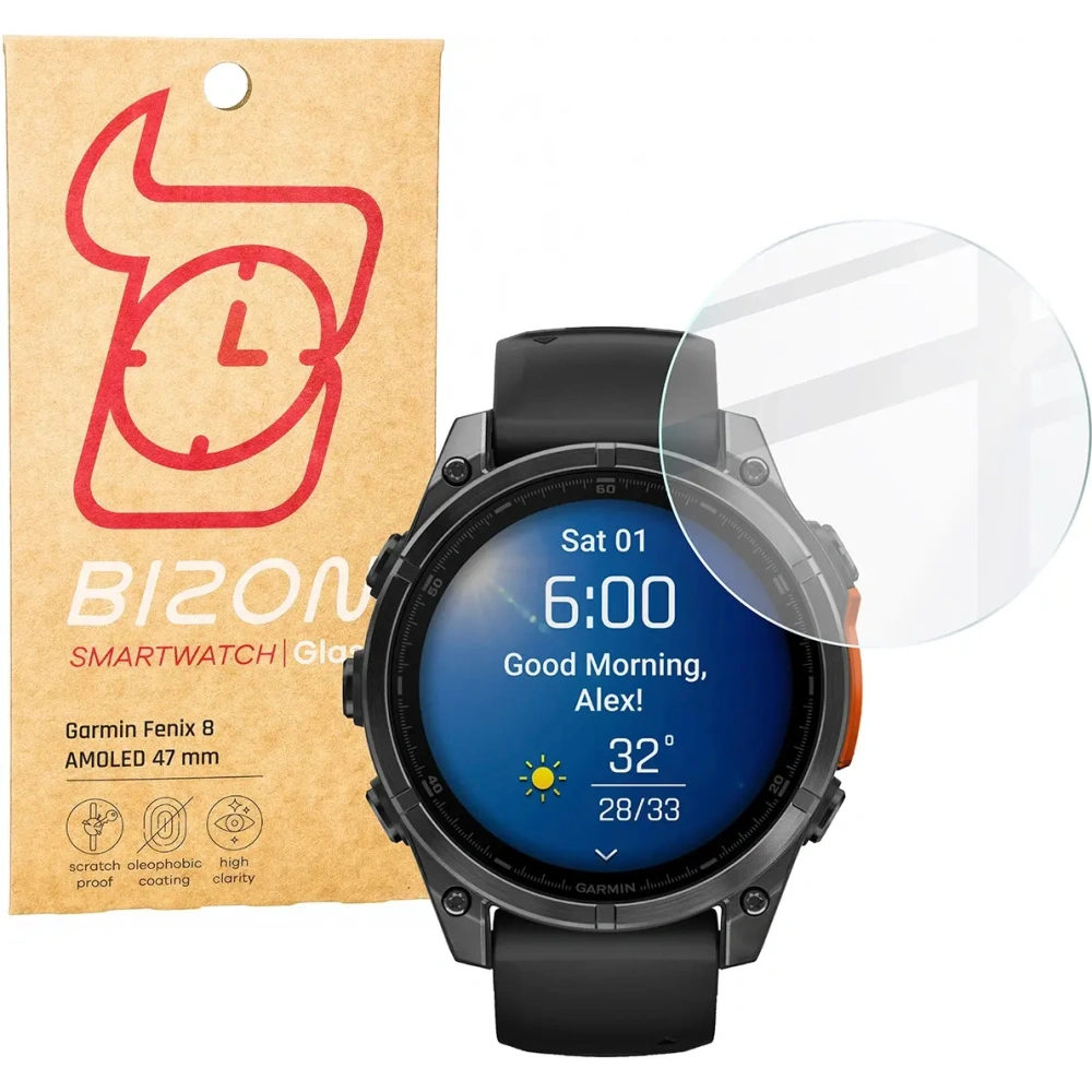 Hurtownia GSM - Tvrzené sklo na displej Bizon Glass Watch Clear pro Garmin Fenix 8 AMOLED 47 mm - BIZ6624 - {ean13} - Hurt