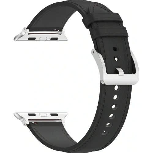 Skórzany pasek Bizon Strap Watch Casual do Apple Watch 38/40/41mm/S10 42mm czarny