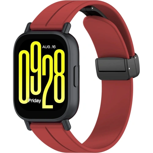 Silikonowy pasek Bizon Strap Watch Silicone 22 mm do smartwatcha burgundowy