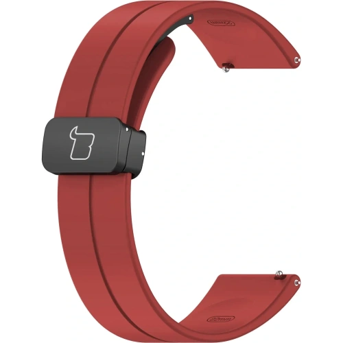 Silikonowy pasek Bizon Strap Watch Silicone 22 mm do smartwatcha burgundowy