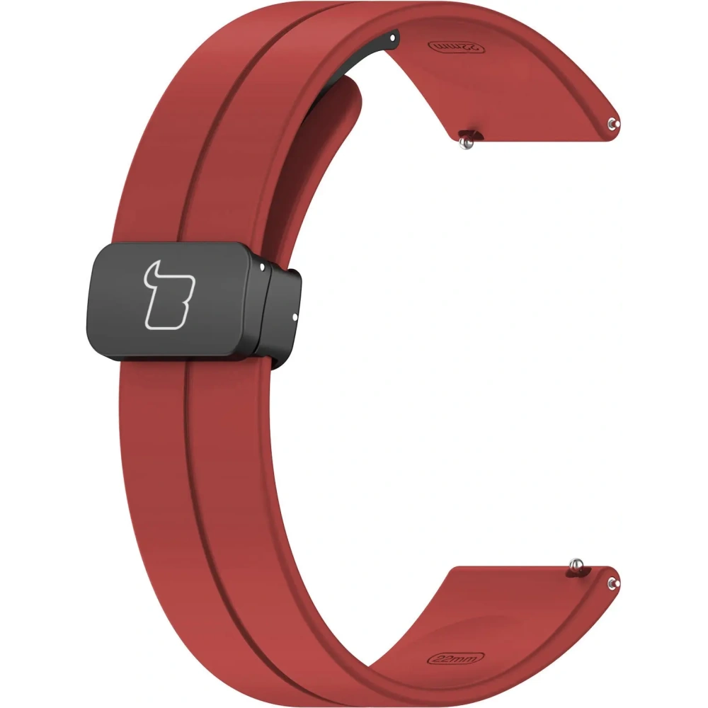 Hurtownia GSM - Silikonowy pasek Bizon Strap Watch Silicone 22 mm do smartwatcha burgundowy - BIZ6628 - {ean13} - Hurt