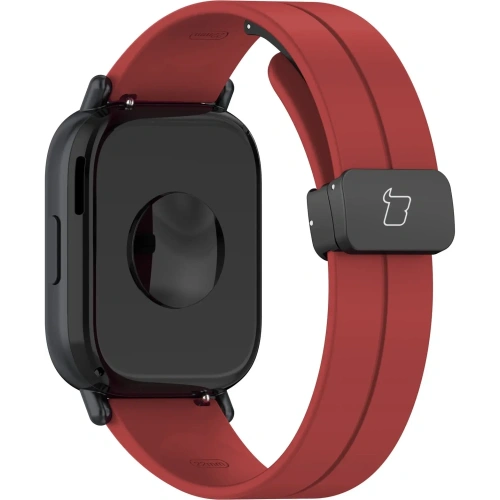 Silikonowy pasek Bizon Strap Watch Silicone 22 mm do smartwatcha burgundowy