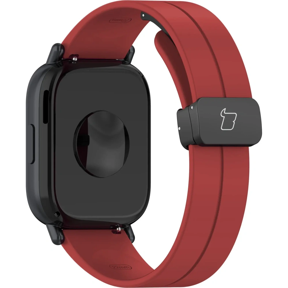 Hurtownia GSM - Silikonowy pasek Bizon Strap Watch Silicone 22 mm do smartwatcha burgundowy - BIZ6628 - {ean13} - Hurt