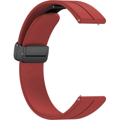 Silikonowy pasek Bizon Strap Watch Silicone 22 mm do smartwatcha burgundowy