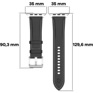 Hurtownia GSM - Kožený pásek Bizon Strap Watch Casual pro Apple Watch 44/45/46/49mm černý - BIZ6629 - {ean13} - Hurt