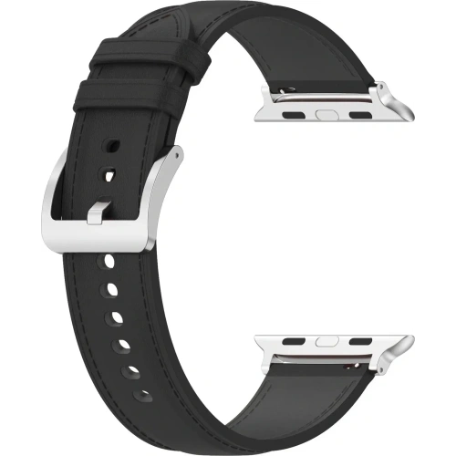 Skórzany pasek Bizon Strap Watch Casual do Apple Watch 44/45/46/49mm czarny