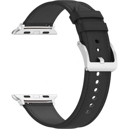 Skórzany pasek Bizon Strap Watch Casual do Apple Watch 44/45/46/49mm czarny