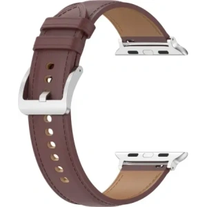Hurtownia GSM - Kožený pásek Bizon Strap Watch Casual pro Apple Watch 44/45/46/49mm tmavě hnědý - BIZ6630 - {ean13} - Hurt
