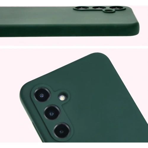 Silikonowe etui Bizon Soft Case do Samsung Galaxy S24 FE ciemnozielone