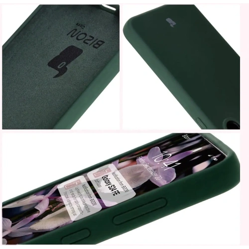 Silikonowe etui Bizon Soft Case do Samsung Galaxy S24 FE ciemnozielone