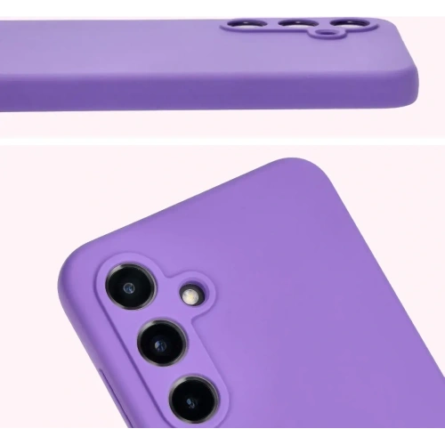 Silikonowe etui Bizon Soft Case do Samsung Galaxy S24 FE fioletowe