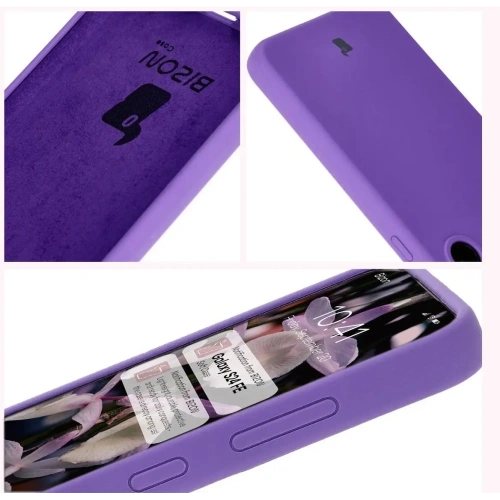Silikonowe etui Bizon Soft Case do Samsung Galaxy S24 FE fioletowe