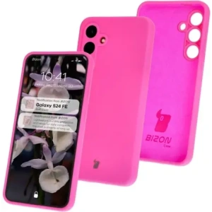 Hurtownia GSM - Silikonowe etui Bizon Soft Case do Samsung Galaxy S24 FE neonowo-różowe - BIZ6634 - {ean13} - Hurt