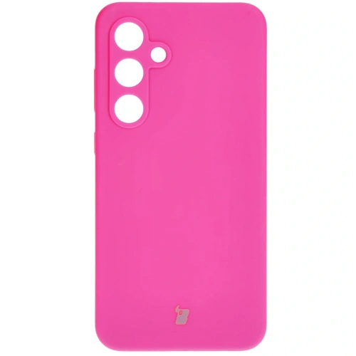 Silikonowe etui Bizon Soft Case do Samsung Galaxy S24 FE neonowo-różowe